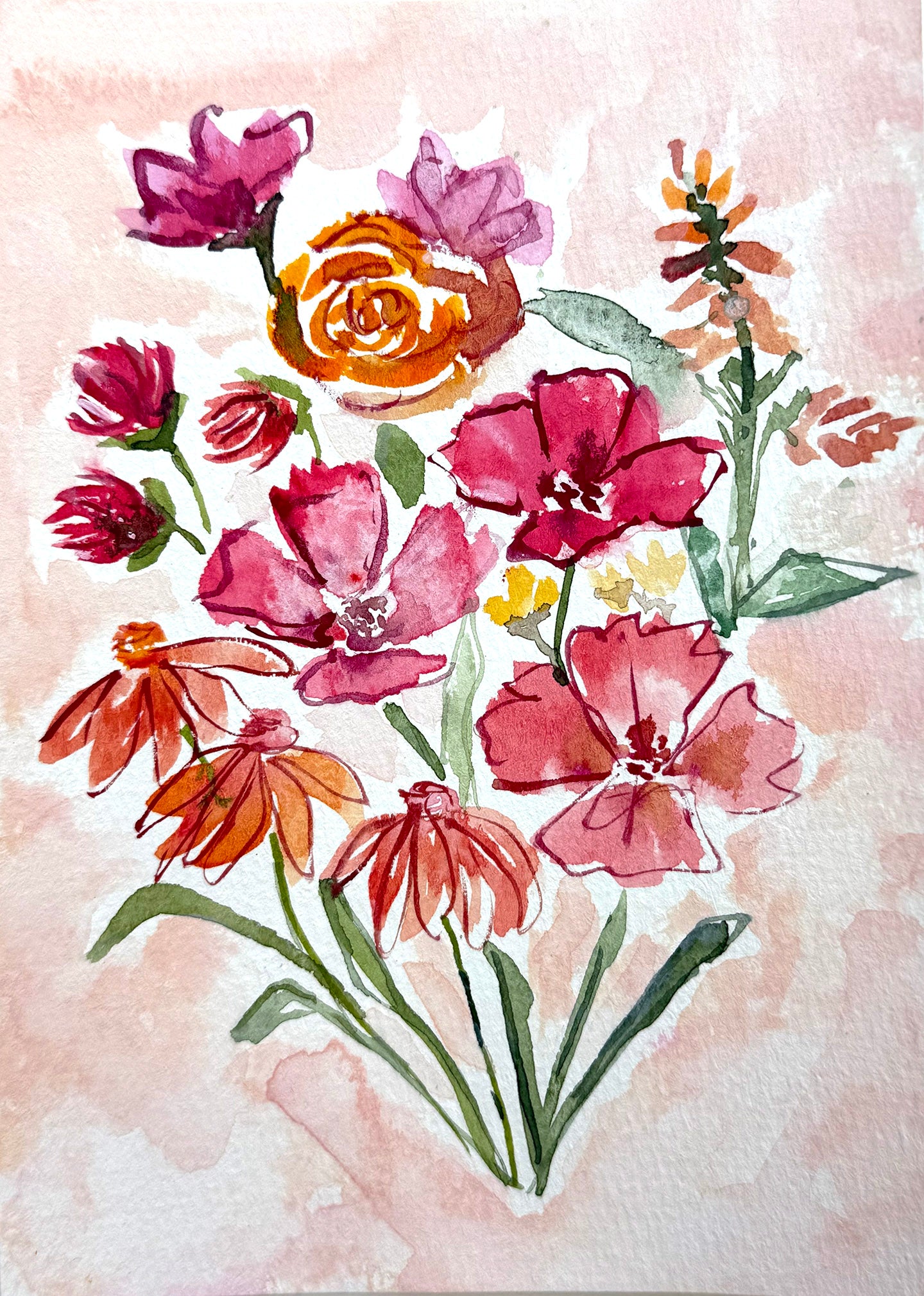 Pink Wild Flower Bouquet