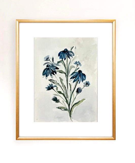 Blue Cone Flower Mini Bouquet