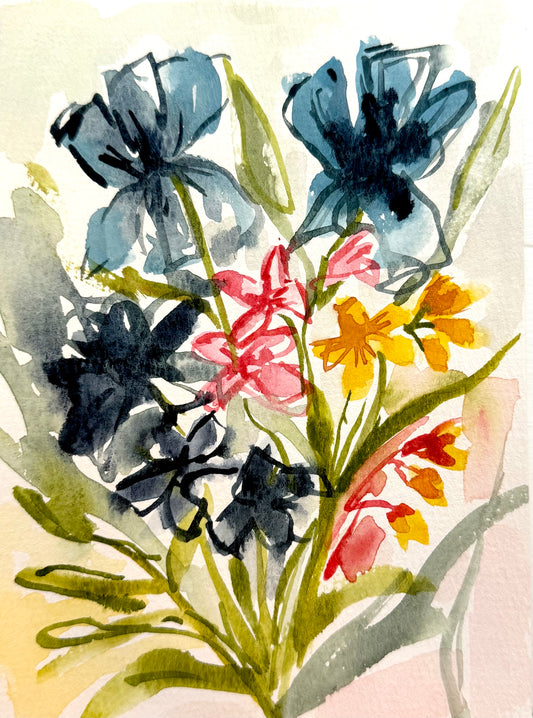 Blue + Yellow Flowers